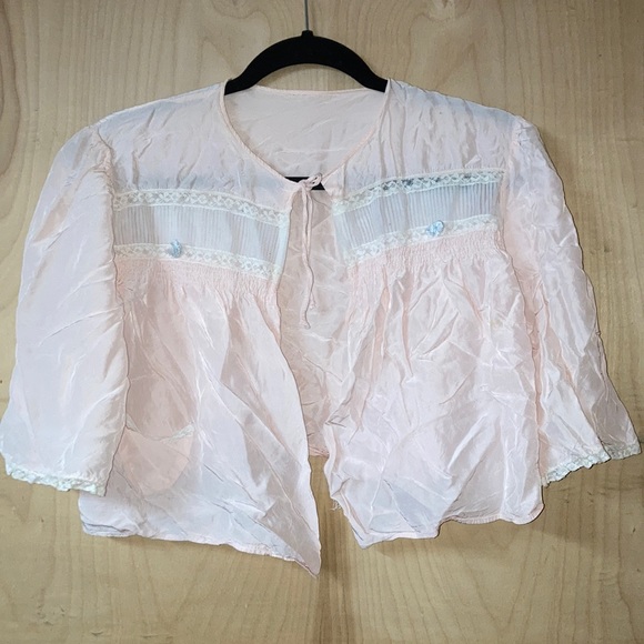1950’s Silk Bed Jacket - Picture 4 of 12